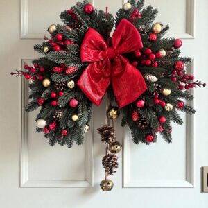 wianek świąteczny czerwony