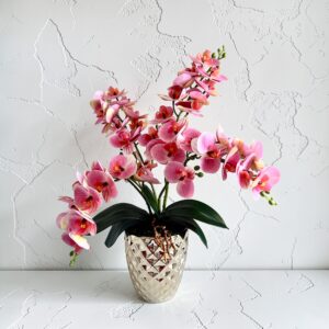 storczyk sztuczny w złotej doniczce